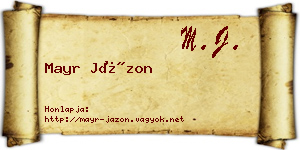 Mayr Jázon névjegykártya